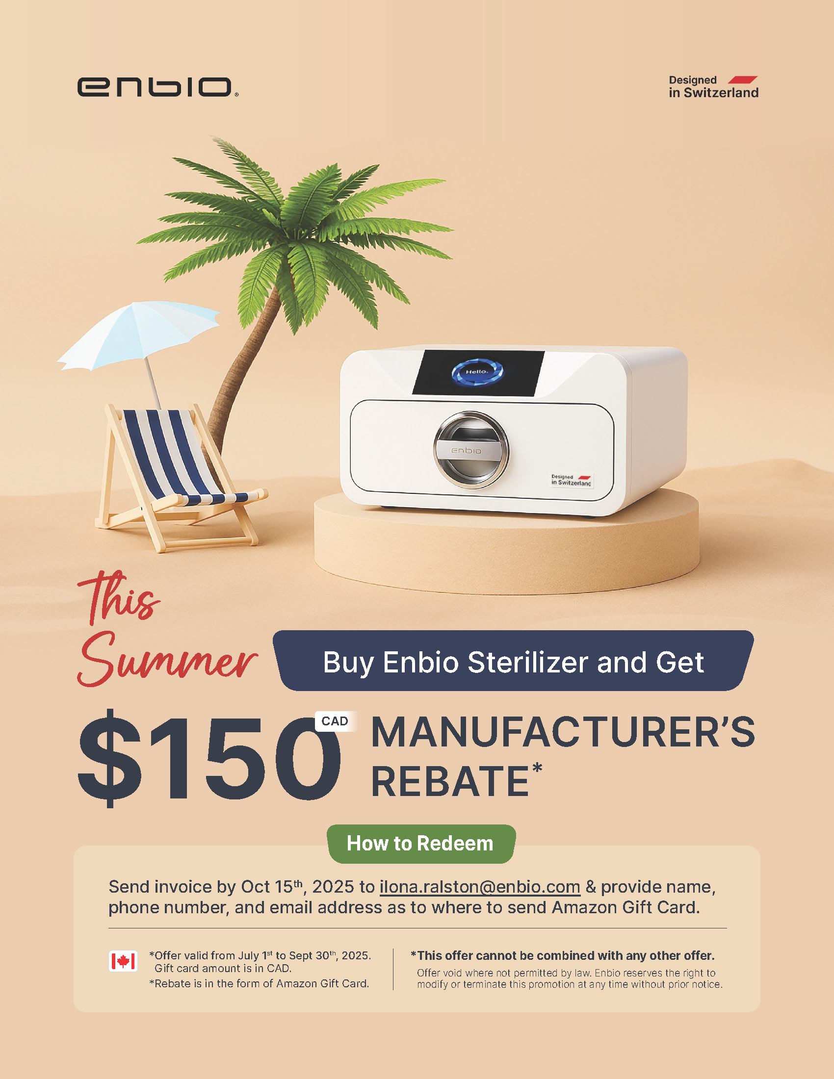 Enbio canada q3 2025 promo for doctors