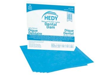 Large latex dental dam 6x6 heavy blue 310db 6h new