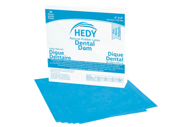 Large latex dental dam 6x6 thin blue 310db 6t new