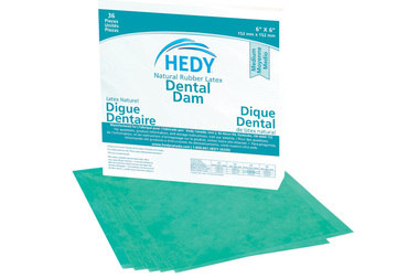 Large latex dental dam 6x6 medium green 310dg 6m new