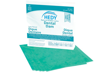 Large latex dental dam 5x5 thin green 310dg 5t new