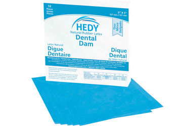 Large latex dental dam 5x5 thin blue 310db 5t new