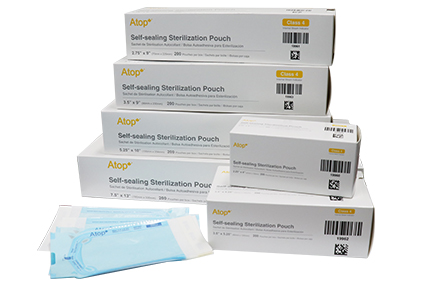 Self sealing sterilization pouch