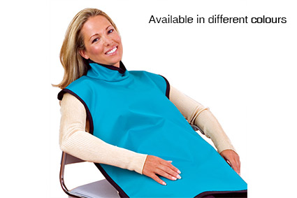 Adult bib apron with attached collar  flow dental 