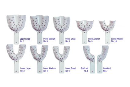 Disposable impression trays atop